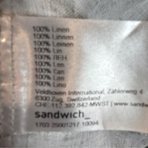 Sandwich Neutral Linen Open Front Longline Jacket Cardigan Size EU 36 Grey - Picture 13 of 16